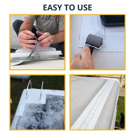 Alenor White RV Roof Butyl Tape 2" Inch x 33’ Ft RV – Pack of 1 - Repair Sealant Tape, Stop Camper Roof Leaks, UV-Resistant, Tent Repair, Weatherproof & Durable for Camper, Trailer, Boat, Trucks