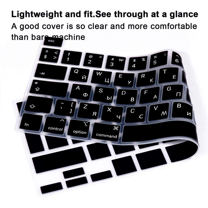 MMDW Russian Language Silicone Keyboard Cover Skin for MacBook Pro