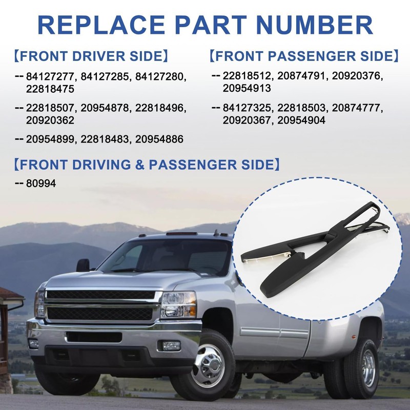 PSLER Door Armrest for 2010-2014 Chevy Silverado Suburban, for GMC