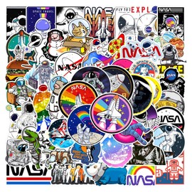 50pcs Astronaut Stickers-Fantastic Sticker for Water Bottles, Aesthetic Laptop Sticker Pack Classroom Prizes Skateboard for Kids Teens Girls Students