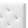 Baxton Studio Yvette Modern and Contemporary White Faux Leather Upholstered
