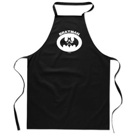FremiBag BBQ Apron for Men with the Bratman – Cotton Apron – Cooking Apron as a Gift for Men for Barbecuing – Gift for Men – Gift Idea for Men, black