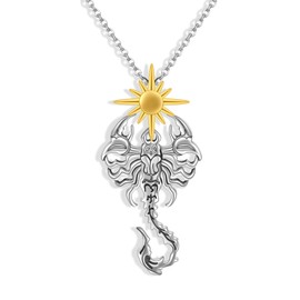 YAFEINI Sterling Silver Scorpion Necklace For Women Cute Scorpion Jewelry Presents With Box