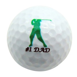 Westmon Works Dad Birthday Golf Ball Novelty Pack for #1 Golfer Father, Set of 2