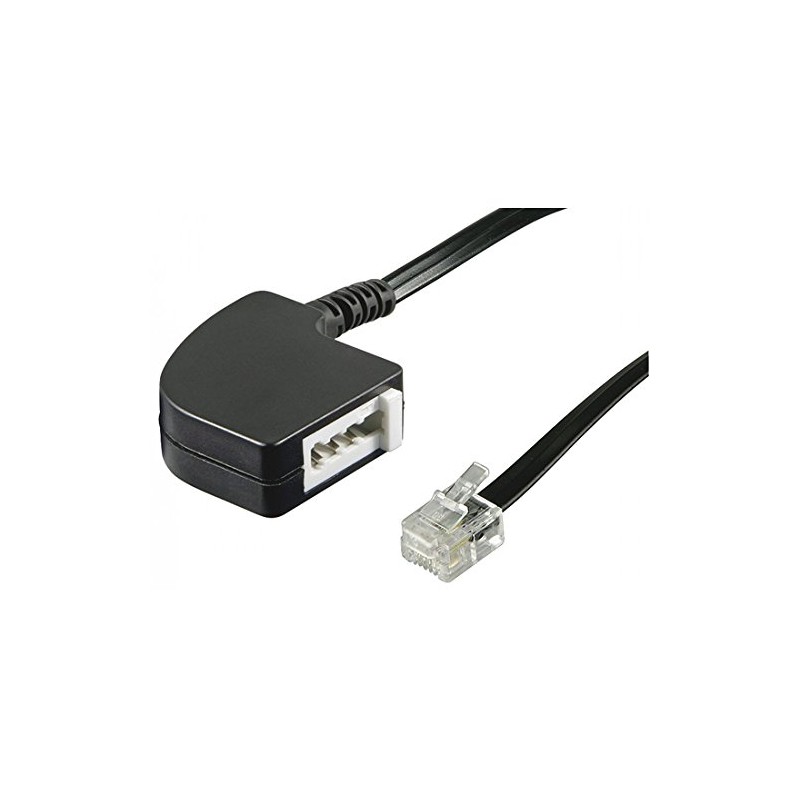 RJ11 - TAE adapter Polybag, RJ11 plug > TAE F