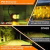 MOVOTOR Amber LED Pods, Waterproof IP68 Yellow Lens Cube Offroad