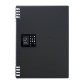 KING JIM 9855TTE TEFRENU Ring Notebook, B5, Black