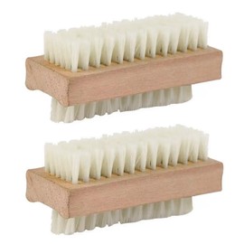 ZEPIQOR 2 x Nail Brush, Wood, Firm, Strong Bristles, Nail Cleaning Brush, Hand Wash Brush, Finger Brush, Scrubbing Brush for Cleaning Dirt, Dirt Under the Nails, Care Brush, Hand Brush