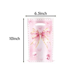 30PCS Pink Bow Treat Goodie Bags for Birthday Baby Shower Anniversary Party