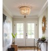 AMZASA Boho Flush Mount Ceiling Light Wooden Beaded Hepm Rope