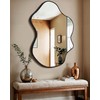 CULER Irregular Black Bathroom Wall Mirror,24 x 36 Inch Asymmetrical