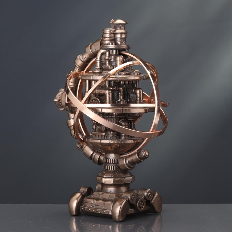 Veronese Design 7 1/8 Inch Tall Steampunk Mechanicus Gyroscope Resin
