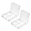 Gatuida 2PCS Empty Eyeshadow Container Transparent Makeup Pallet for DIY