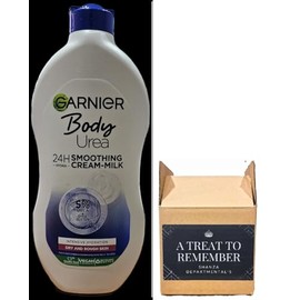 Garnier Body Urea 24HR Hydra Smoothing Cream-Milk - 400ml 5% Urea + Shea Butter for Intense Hydration and Smoothing. Fast-Absorbing Cream for Dry and Rough Skin - 24HR Moisture Lock