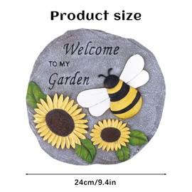 HOSTK Welcome to My Garden Stepping Stone, estatua decorativa de piedra para jardín, divertida piedra de paso para patio, balcón, patio, decoración de césped, colección Spring in Garden