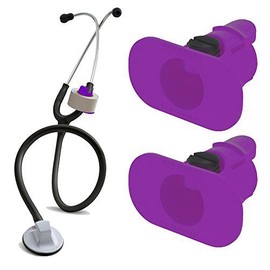 StatGear Stethoscope Tape Holder - Medical Items for Nurses, Paramedics, EMT, EMS - Pack of 2, Purple