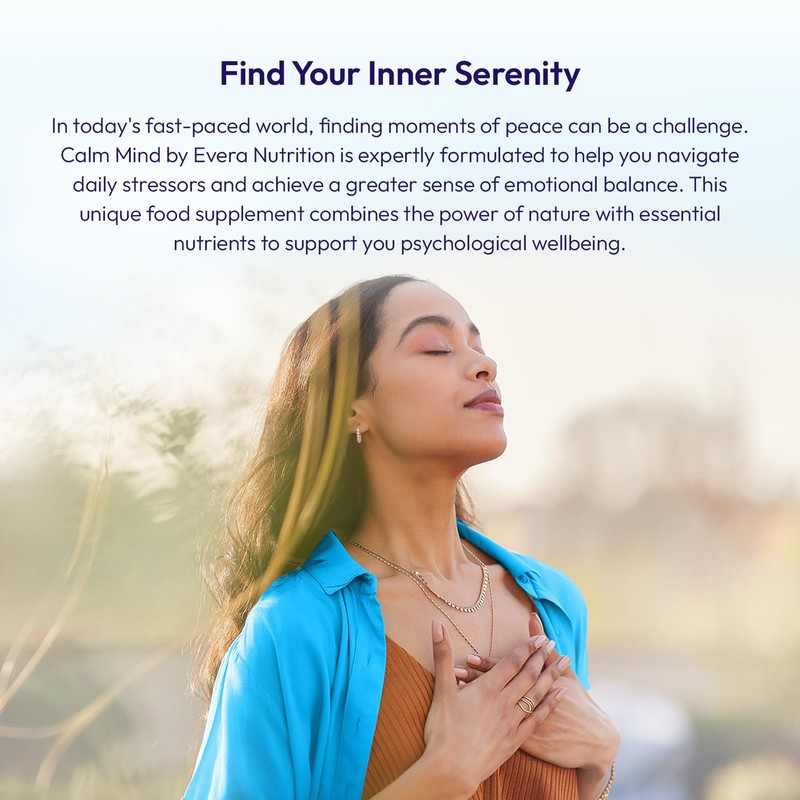 Evera Nutrition Calm Mind, 60 Capsules | Helps Manage Stress,