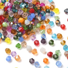 Handicraft Emporium | Glass Beads, Faceted, Bicone | Mixed Style | Mixed Colour