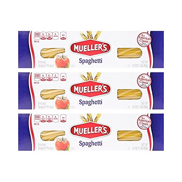 Mueller's Spaghetti Pasta, 16 Ounce (Pack of 3)