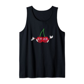Cute Twins Cherries Design Love Cherry Fruit Lover Berry Tank Top