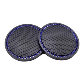 Bling Car Cup Holder Coaster - 7 cm (2.75 inch) Anti-Slip Crystal Rhinestone Insert for Auto Drink Cups - Ensures Clean and Organized Interiors for Women and Girls
