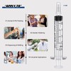50 Pack 2ml Plastic Syringe Sterile Individual Wrap with Cap,