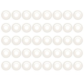 uxcell Plastic Book Binding Discs, 40Pcs 28mm Circle Discbound Expansion Discs Binder Ring for DIY Notebooks Planner Accessories, White