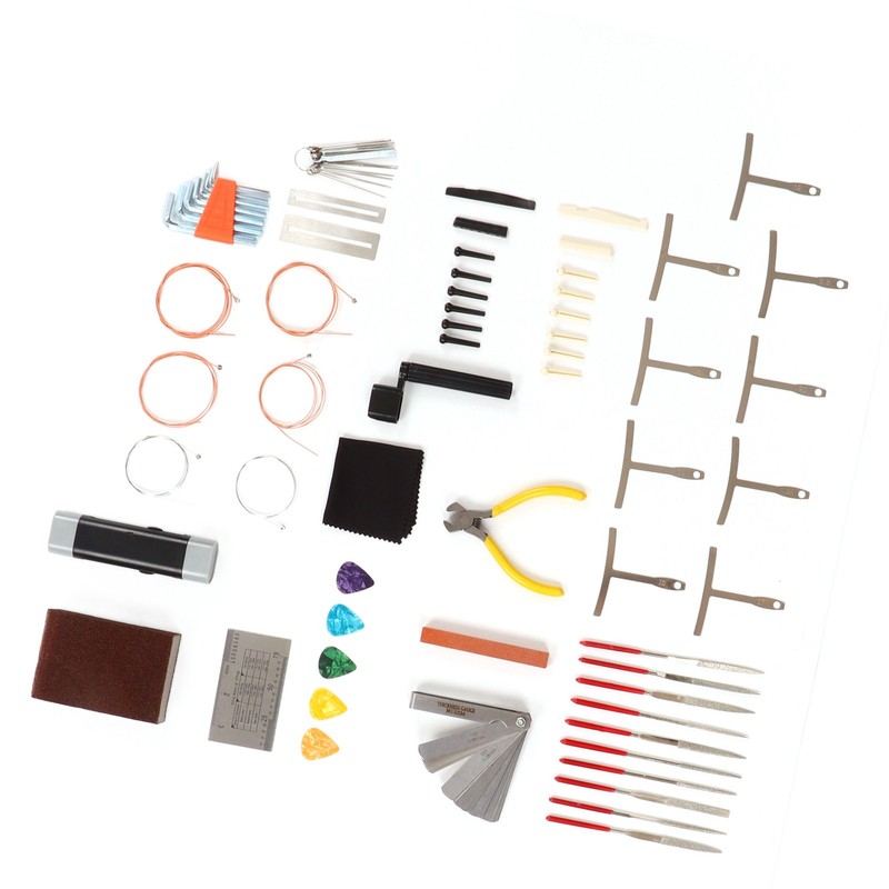 Guitar Tool Kit Bridge Pin Saddle Nut File Radius Ruler