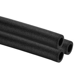 uxcell 3 Pcs Pipe Insulation Foam Tube, 1/2" ID x 1/4" TK x 3.3Ft Hollow Tube Covers for Outdoor Winter Freeze Protection Hot Cold Water Pipe, Black