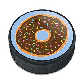 GRAPHICS & MORE Cute Donut with Sprinkles Chocolate Icing Ice Hockey Puck