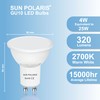 SUN POLARIS GU10 LED Bulbs, Warm White 2700K, 4W 320lm,