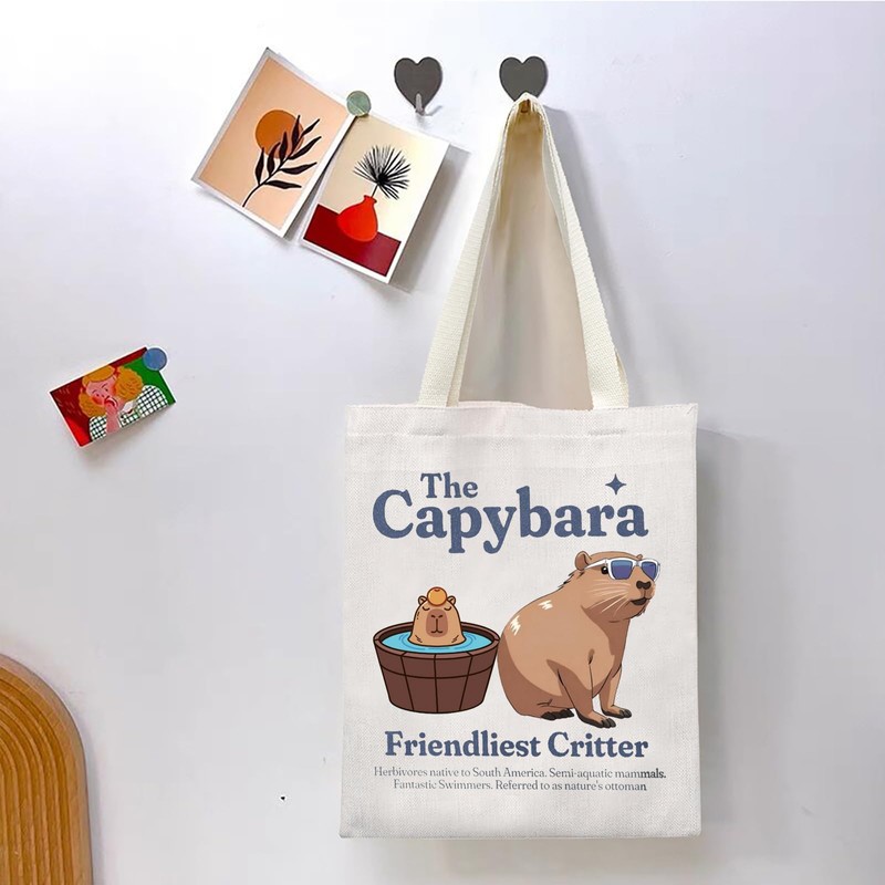 TGBJE Capybara Gift Capybara Themed Tote Bag Capybara Animal Lover