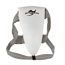 Ju-Sports Tiefschutz Herren Kampfsport - Kunstleder I Stabiler Hartplastik-Pantalbecher mit einstellbarem, weitem Gummiband I Leicht abwaschbar I S-XL