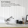Duck Ornament Electroplating Resin Duck Sculpture Stylish Decorative Duck Figurine