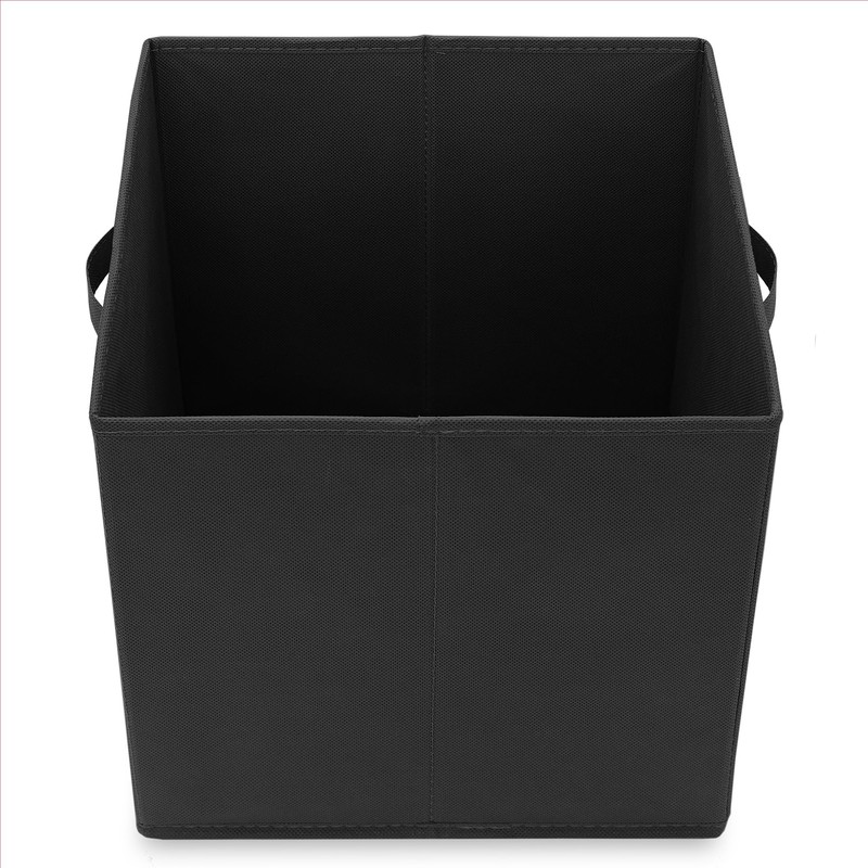 Casafield Set of 6 Collapsible Fabric Cube Storage Bins, Black