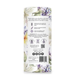 Lavender Talc-Free Dusting Powder with Arrowroot, Oats, Zinc & Magnesium - Soothing Body Powder for Women, Chafing & Deodorizing