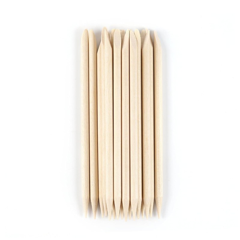 20PC Wooden Stick for Nails Double Sided Cuticle Pusher Remover