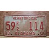 Vintage 1980 ALABAMA License Plate Antique Car Tag