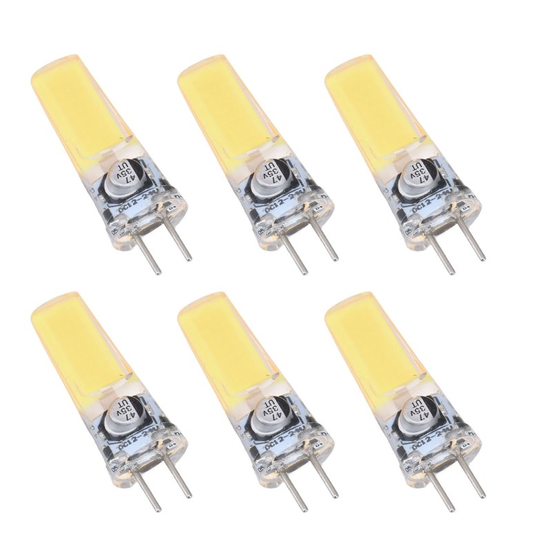 6PCS GY6.35 Bulb 5W COB Light Bulb 500lm Silicone Ceiling