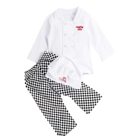Baby Unisex Cook Chef Costume, Pants sand Hat 3-pc