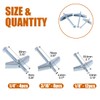 ISPINNER 24pcs Toggle Bolt and Wing Nut Assortment Kit for