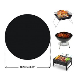 Fire Pit Mat, 39 x 39 Inch Fireproof Mat, Outdoor Fire Pit Mat, Durable Patio Grill Mat for Decking, Grass, Lawn, Backyard and Outdoor Campsites