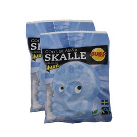 2 Bags x 90g of BUBS Cool Blueberry Sour Skum Candy - Sour Candy- Blueberry Candy - Vegan Gummies - Imported Swedish Candy - Packed in a Blue Desert Market Bag