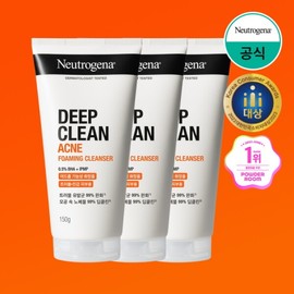 Neutrogena Deep Clean Acne Foam 150g x3 / 뉴트로지나 딥클린 아크네폼 150g x3