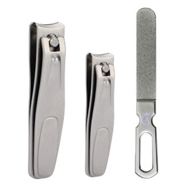 Apexay Nail Clipper Set is Crafted from Ultra-Sharp, Surgical-Grade Stainless Steel,Designed to Handle Both Thick and Delicate Fingernails and toenails with Ease.[Made in Solingen, Germany](Pro Gray)