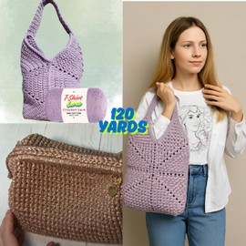 Art of Yarn T-Shirt Yarn Lurex%60 Cotton for Crocheting Knitting Chunky Sparkle Metallic Fabric Beginner t Shirt 500g, 240 Yards Coaster Perfect Bags, Baskets Home Decor 2 Pack Lime Green 9726