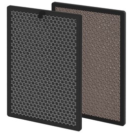 2 Packs Carbon Filters Compatible with Okaysou Airmax 8L Air Cleaner Purifier,2-in1 Duo-Filter with Activated Filter and Cold Cotalyst Filter