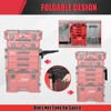 Folding Magnetic Side Table Compatible with Milwaukee Packout Toolbox –