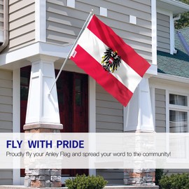 Anley Fly Breeze 3x5 Feet Austria with Eagle Flag - Vivid Color and Fade proof - Canvas Header and Double Stitched - Austrian Coat of Arms Flags Polyester with Brass Grommets 3 X 5 Ft