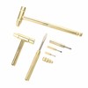Hammer Mallet, 6-in-1 Miniature Copper Tool with Stainless Steel Handle,